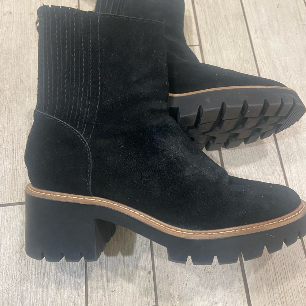 Dolce Vita Black Suede Heeled Boots